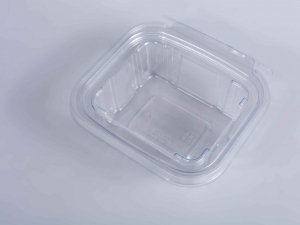 12oz PET Tamper Evident Hinged Lid Containers With Locks~Tamper Proof Plastic Container